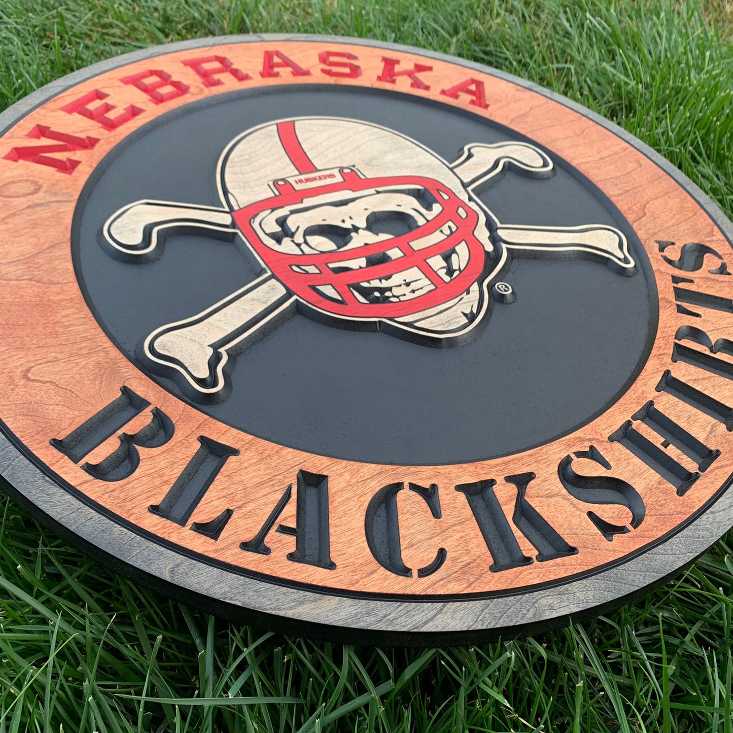 Nebraska Blackshirts Wood Sign