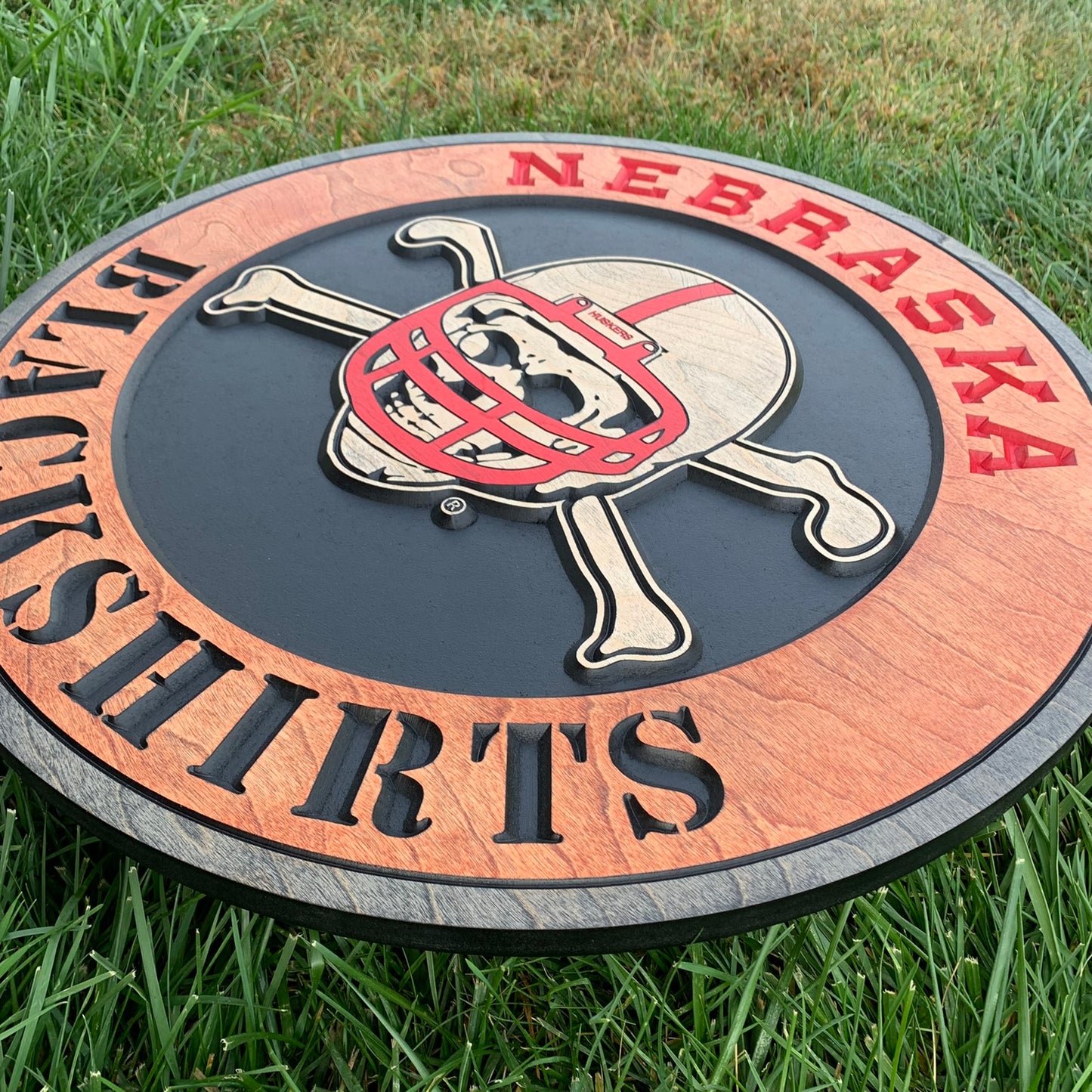 Nebraska Blackshirts Wood Sign